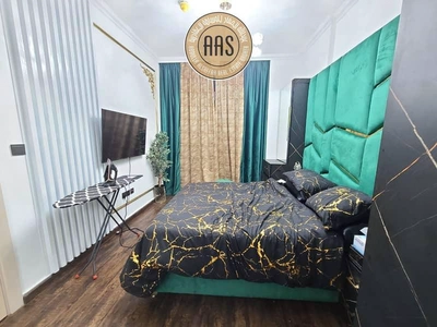 Elegant furnished 1bhk 2bathrooms in 100k balcony wardrobes 1parking-6