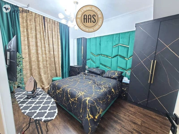 Elegant furnished 1bhk 2bathrooms in 100k balcony wardrobes 1parking