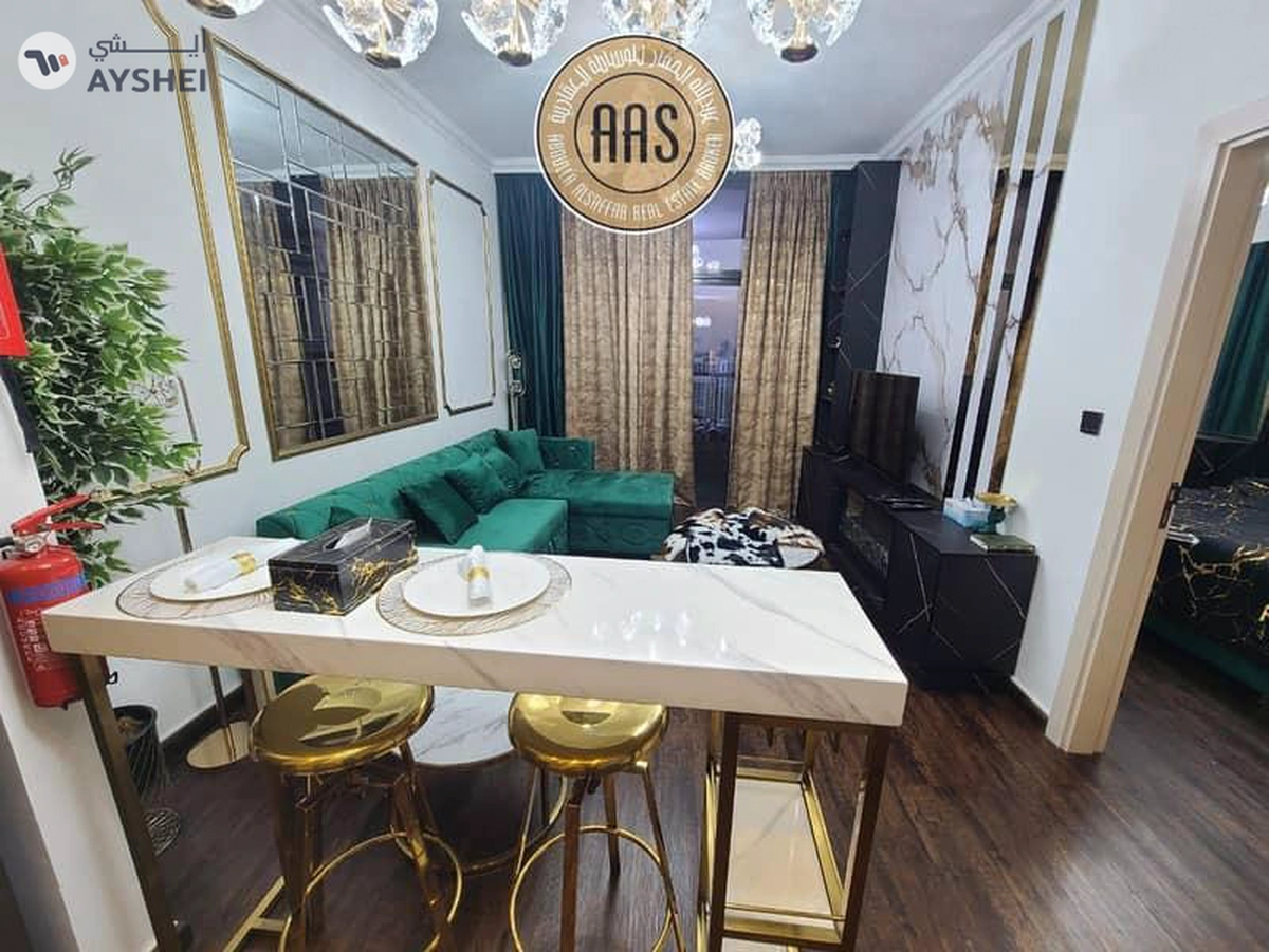 Elegant furnished 1bhk 2bathrooms in 100k balcony wardrobes 1parking-20-20