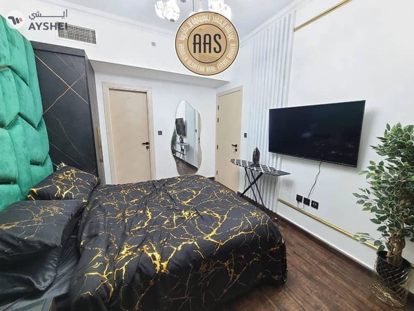 Elegant furnished 1bhk 2bathrooms in 100k balcony wardrobes 1parking