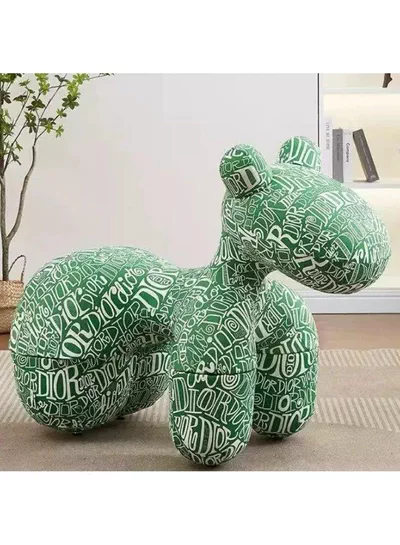 Luxury Designer Style Bear Ottoman Stool Plush Animal Footrest Seat Decorative Accent Chair for Living Room, Bedroom, Kids Room and Office, Soft Padded Comfortable Seating, Modern Home Décor, Durable Upholstered Fabric, Cute Bear Shape,-1