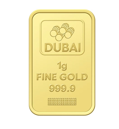 Dubai 1g Pure 999.9 Fine Gold Bar 24KT-3