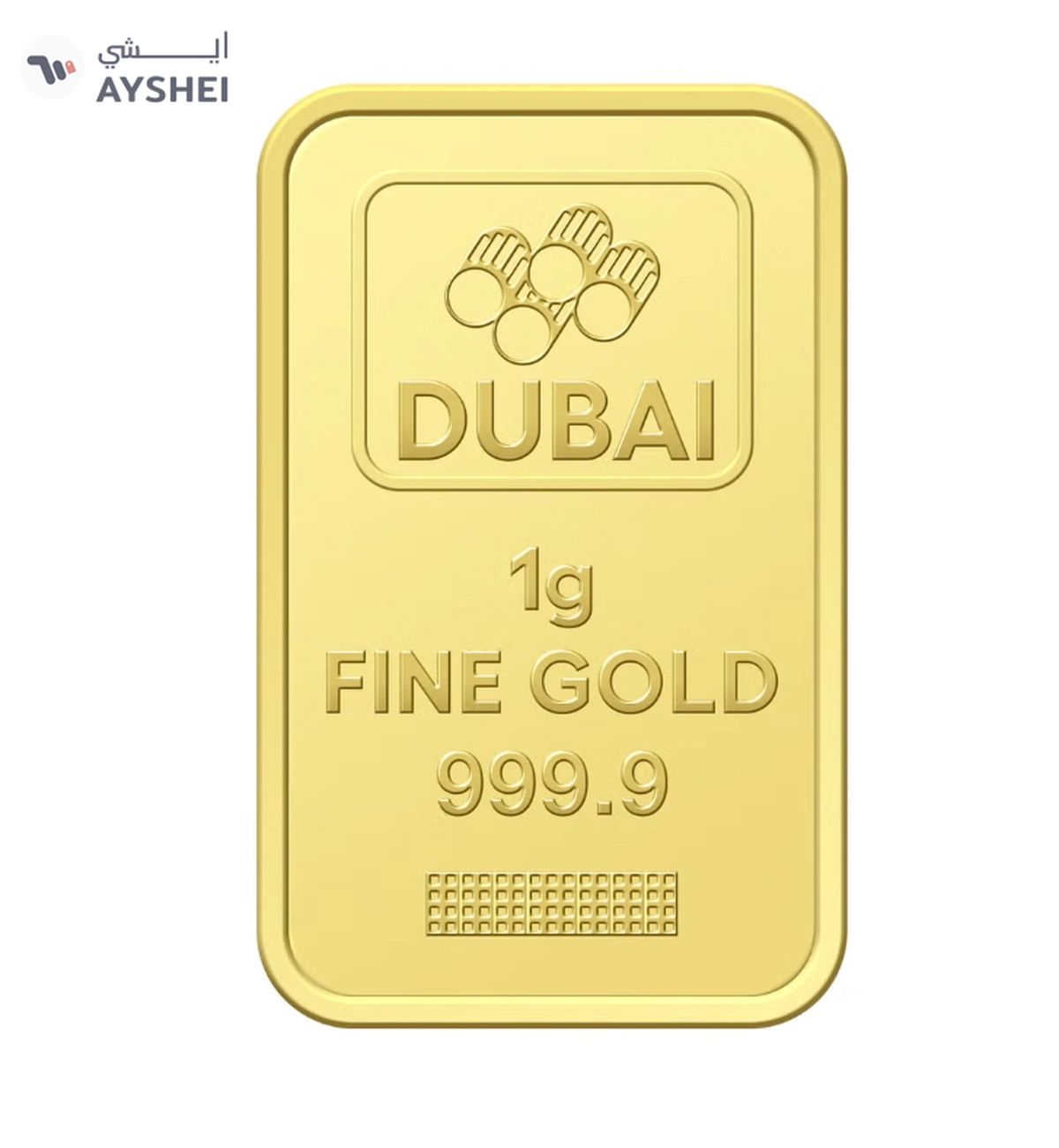 Dubai 1g Pure 999.9 Fine Gold Bar 24KT-3-3