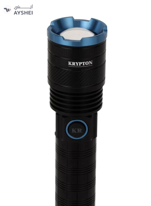Krypton Zoomable LED Flashlight-KLFL5025 / 2000 Lumens Brightness, High Capacity 6000mAh Battery