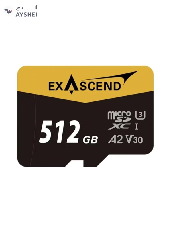 Exascend Catalyst 512GB microSDXC Card (UHS-I, V30, A2) - Up to 175MB/s Read, 150MB/s Write - Ideal for 4K Video, Drones, Action Cams, Android & Gaming