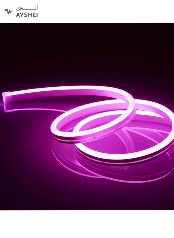 Yuwell Premium Quality LED Neon Strip Light Waterproof For Home Lighting Kitchen Bed Outdoor Flexible Decoration Pink 5 Meter