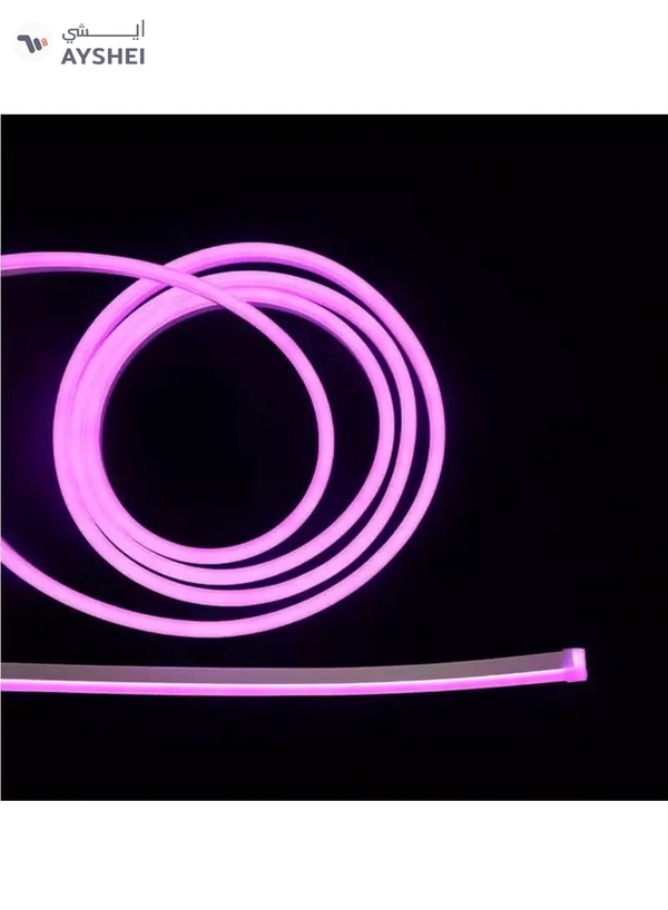 Yuwell Premium Quality LED Neon Strip Light Waterproof For Home Lighting Kitchen Bed Outdoor Flexible Decoration Pink 5 Meter