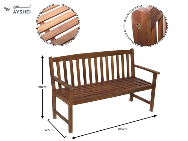 YATAI Decor Premium Wooden Outdoor Bench – Durable 2-3 Seater Garden Furniture, 145cm