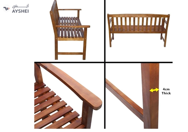 YATAI Decor Premium Wooden Outdoor Bench – Durable 2-3 Seater Garden Furniture, 145cm