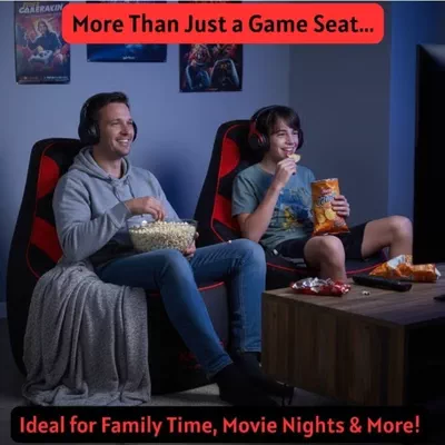 Premium Filled Gaming Bean Bag Chair – High-Back Quilted Seat, Side Pockets, Headphone Hanger & Water-Repellent Fabric – Ergonomic Support for Gaming, Lounge & Movie Nights-4