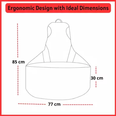Premium Filled Gaming Bean Bag Chair – High-Back Quilted Seat, Side Pockets, Headphone Hanger & Water-Repellent Fabric – Ergonomic Support for Gaming, Lounge & Movie Nights-1