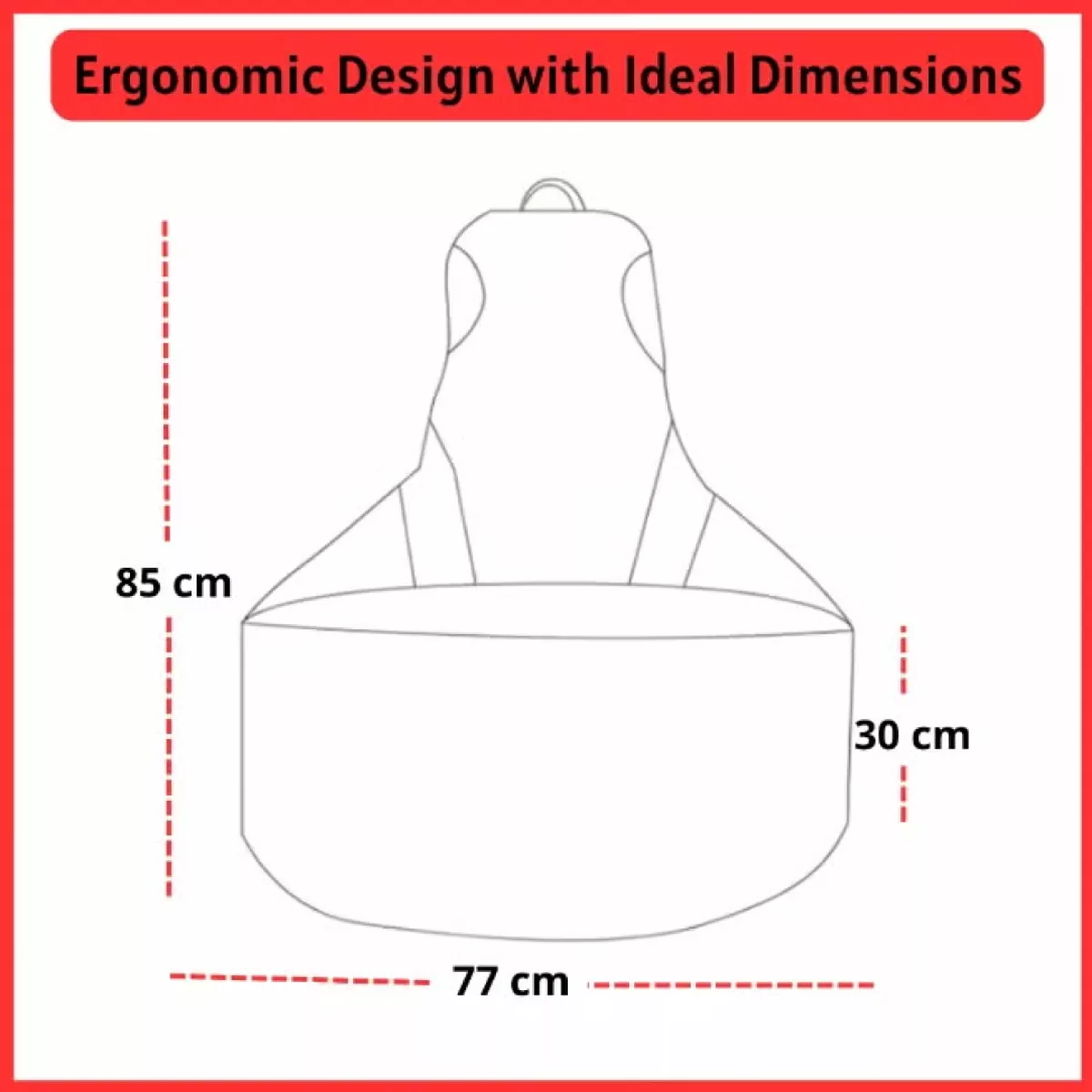 Premium Filled Gaming Bean Bag Chair – High-Back Quilted Seat, Side Pockets, Headphone Hanger & Water-Repellent Fabric – Ergonomic Support for Gaming, Lounge & Movie Nights-1-1