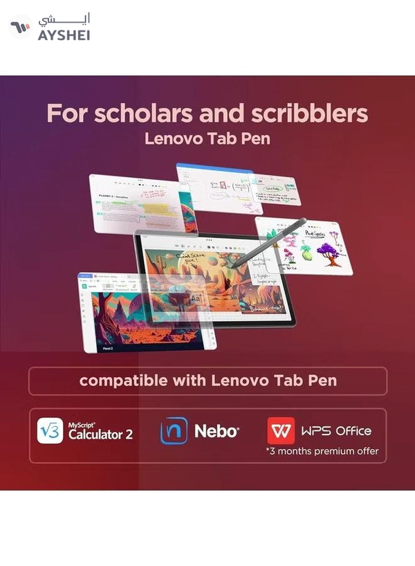 Lenovo Tab M11 11-Inch Luna Grey 4GB RAM 128GB 4G LTE With Folio Case & Lenovo Pen