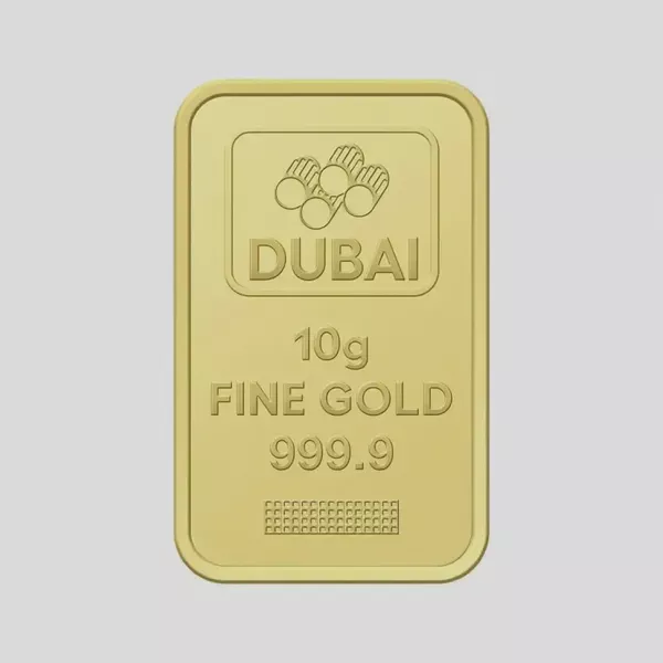 Dubai Gold 10 Grams Pure 999.9 Fine Gold Bar - Variable Design