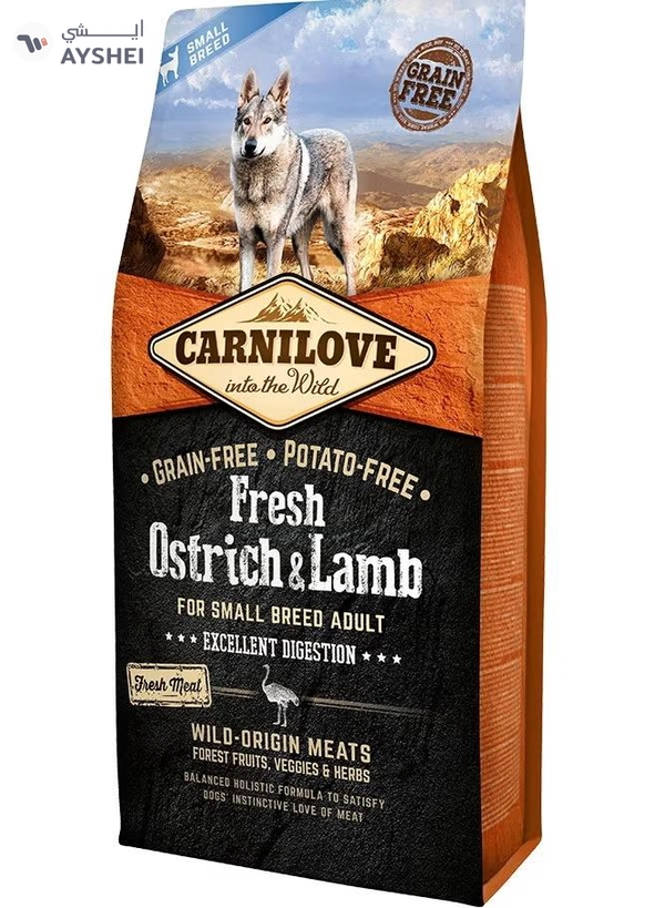CARNILOVE Fresh Ostrich & Lamb for Small Breed Adult Dogs 6kg