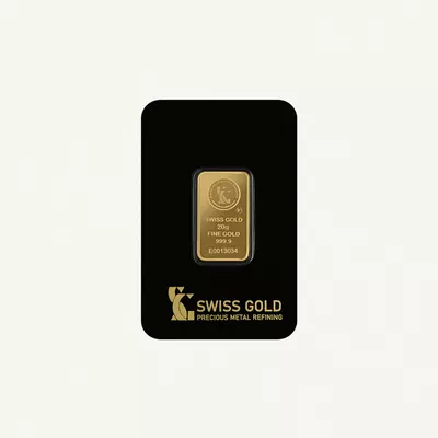 Swiss Gold Minted Gold Bar 20g 24K (999.9%) Pure Gold-0