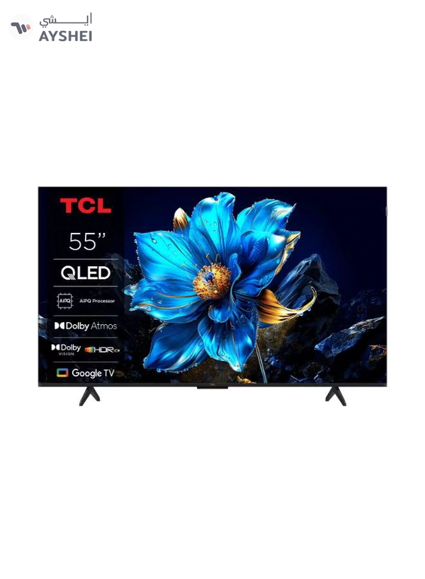 TCL 55 Inch AiPQ Processor Slim Uni-Body QLED Gaming TV 55P7K black