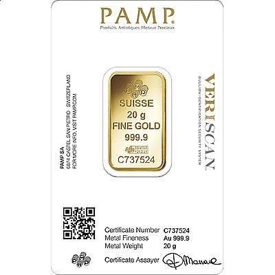 PAMP 20 Gram Gold Bar-1