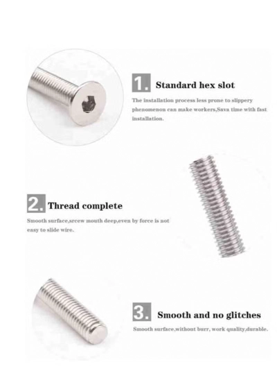 ABBASALI Stainless Steel Flat Head Socket Screws-2
