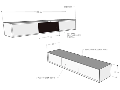 Klaus Wall Mounted TV Cabinet Collection-3