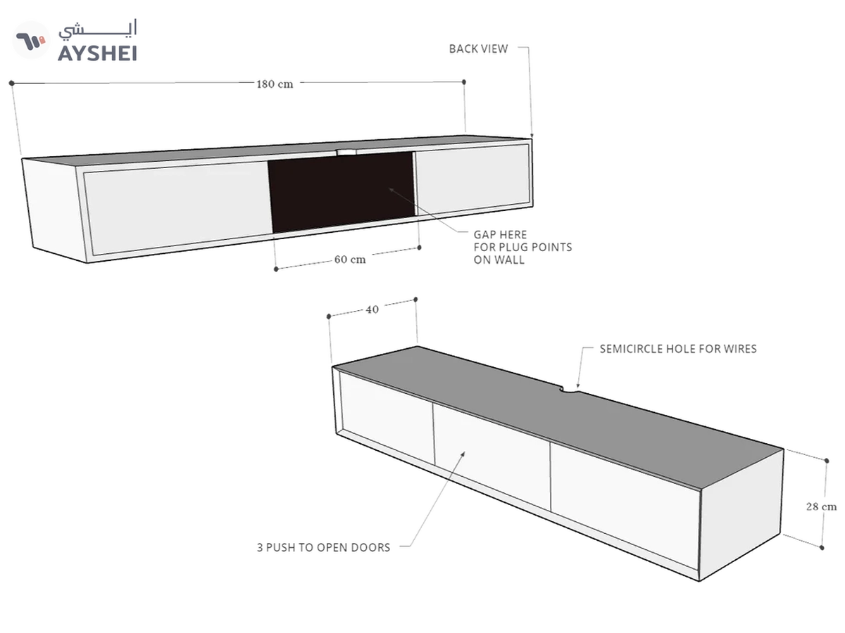 Klaus Wall Mounted TV Cabinet Collection-3-3