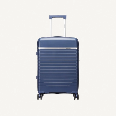 British Traveller 3-Piece Polypropylene Luggage Set | 20”, 24”, 28” Lightweight Suitcases with 360° Spinner Wheels, TSA Lock, Water & Scratch Resistant | Durable Hard Shell Trolley Bags with Telescopic Handle - Blue-1