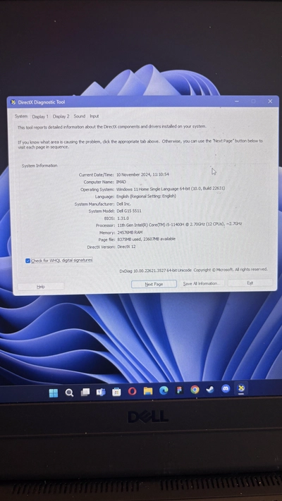 Dell G15 5511-3