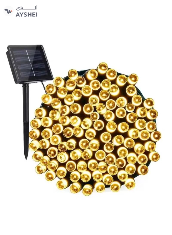 Yuwell Solar Light String LED Decorative Light Solar Powered Fairy Lights 50 Meter 240 LED Multi Modes And Remote Control Light Solar Outdoor Light String Lights For Home And Outdoor Decoration Warm White