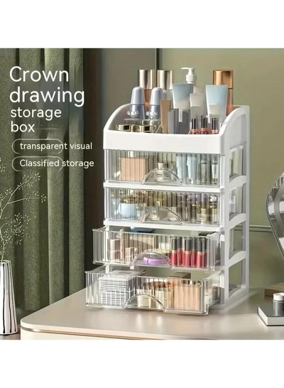 ORiTi Makeup Organizer For Vanity, Large Capacity Desk Storage Box-1
