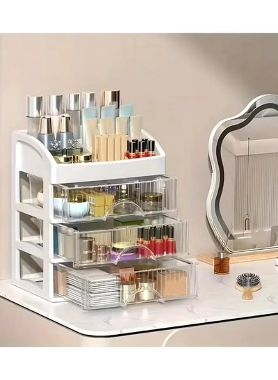 ORiTi Makeup Organizer For Vanity, Large Capacity Desk Storage Box-0