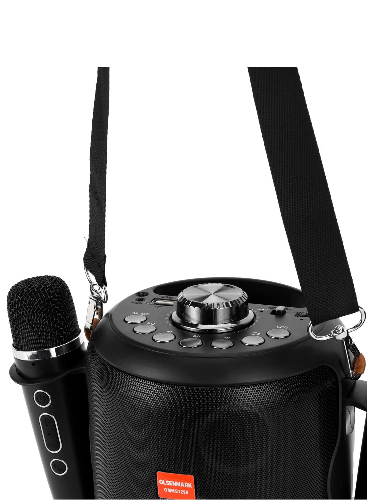 Olsenmark Portable Karaoke Speaker- OMMS1298/ with 2 Mic, USB, TF, Bluetooth, AUX, Wi-Fi Function/ 10 m Range-2-2