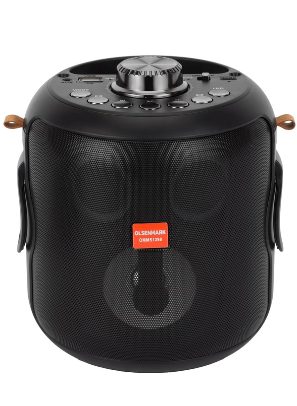Olsenmark Portable Karaoke Speaker- OMMS1298/ with 2 Mic, USB, TF, Bluetooth, AUX, Wi-Fi Function/ 10 m Range