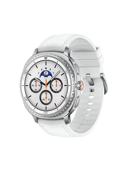 Samsung Galaxy Watch 8 Classic 46mm (Middle East Version) GPS Smartwatch, Cushion Design, Rotating Bezel, Quick Button, 3nm Processor, Sleep Coaching, Running Coach White-0