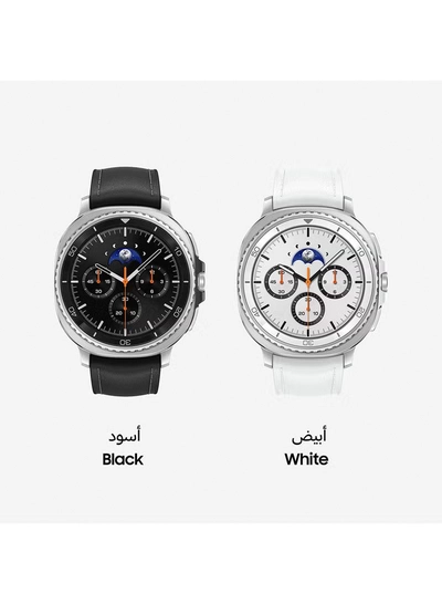 Samsung Galaxy Watch 8 Classic 46mm (Middle East Version) GPS Smartwatch, Cushion Design, Rotating Bezel, Quick Button, 3nm Processor, Sleep Coaching, Running Coach White-2