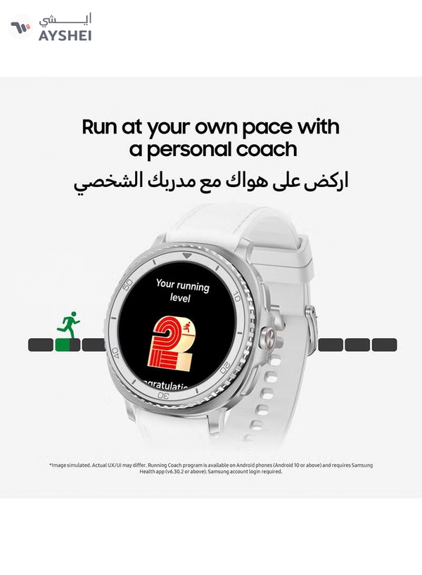 Samsung Galaxy Watch 8 Classic 46mm (Middle East Version) GPS Smartwatch, Cushion Design, Rotating Bezel, Quick Button, 3nm Processor, Sleep Coaching, Running Coach White