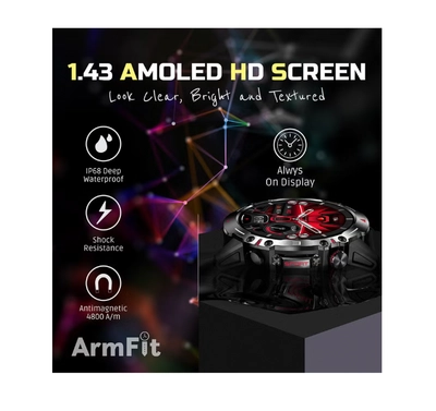 ArmFit Hulk Smartwatch For Men, AMOLED Always On Display-5