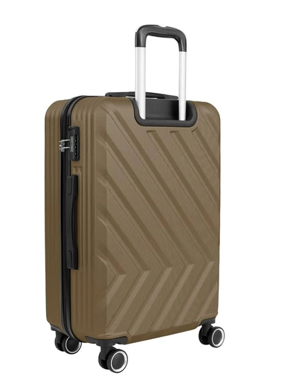 PARAJOHN Prisma Series Set of 3 Luggage | Lightweight Small 10KG, Medium 20KG & Large 30KG ABS 4 Wheels Trolley Hardsided Travel Suitcase - Gold-3