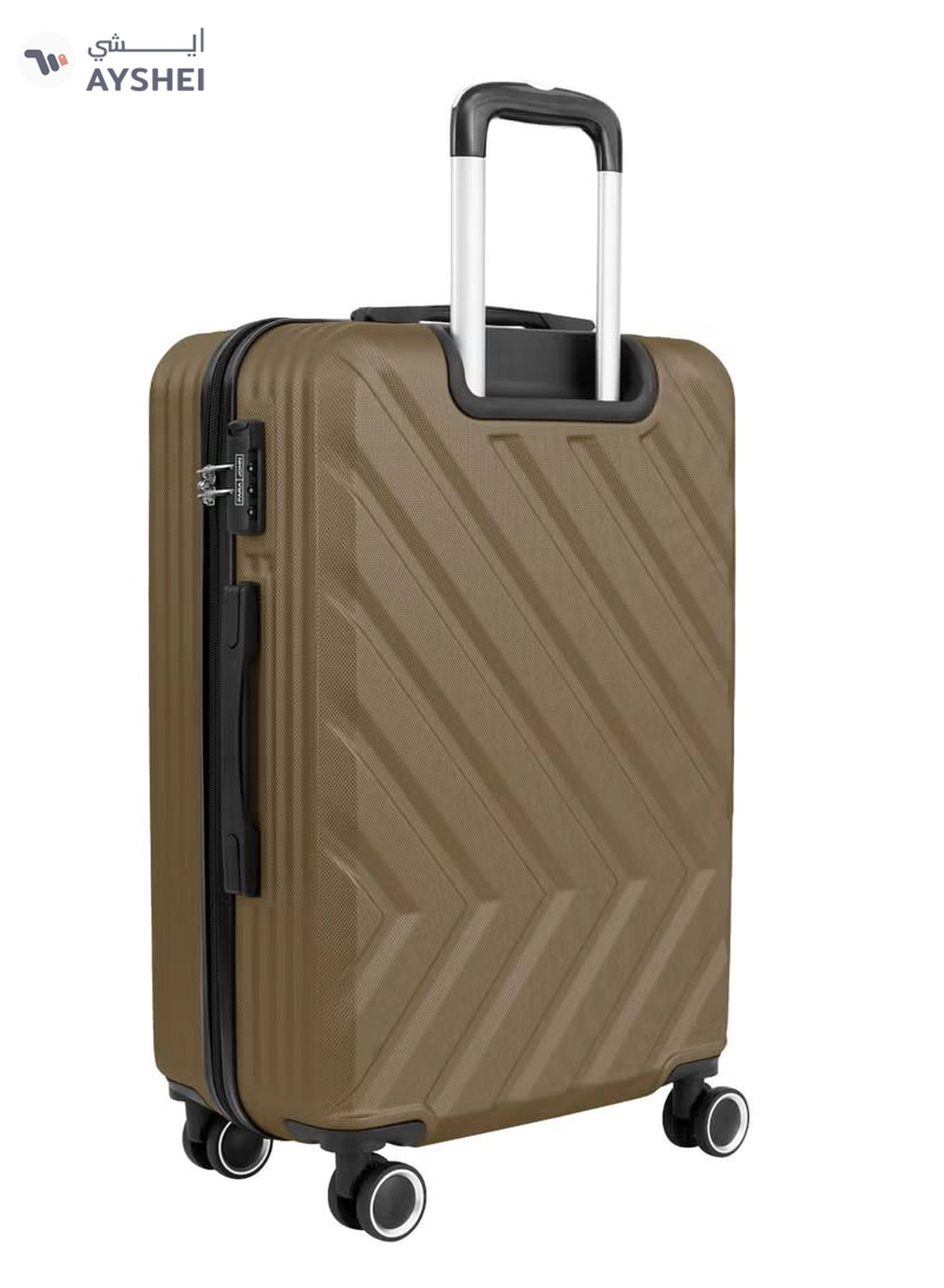 PARAJOHN Prisma Series Set of 3 Luggage | Lightweight Small 10KG, Medium 20KG & Large 30KG ABS 4 Wheels Trolley Hardsided Travel Suitcase - Gold-3-3
