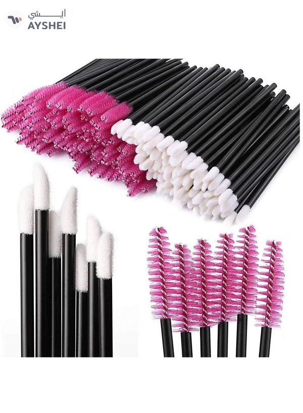 ORiTi 100 Disposable Mascara Wand Spoolies and Lip Brushes, Lipstick Lipgloss Applicator 