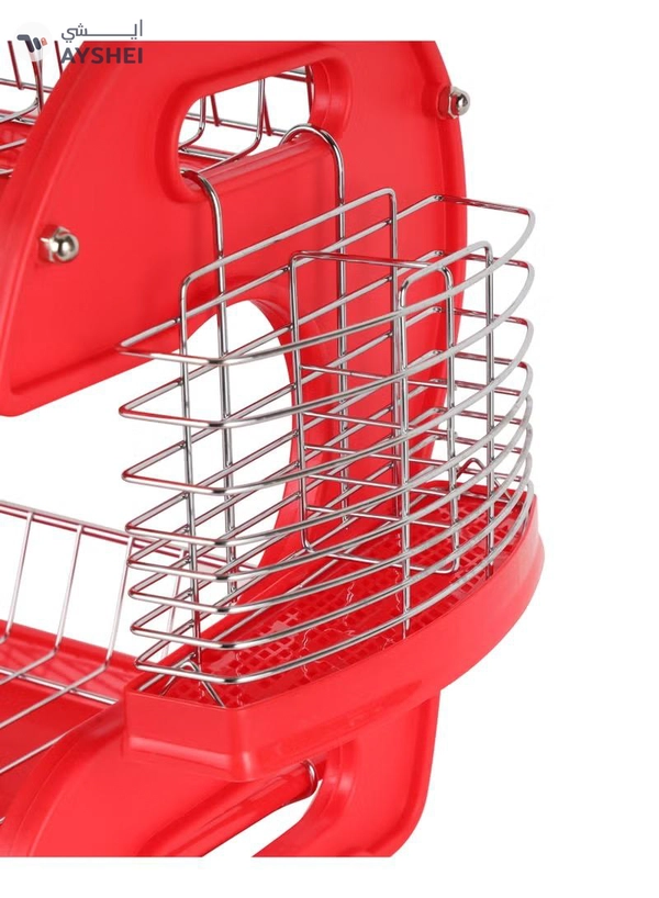 Delcasa 2Layer SS Dish Rack +Glass⋓ Holder