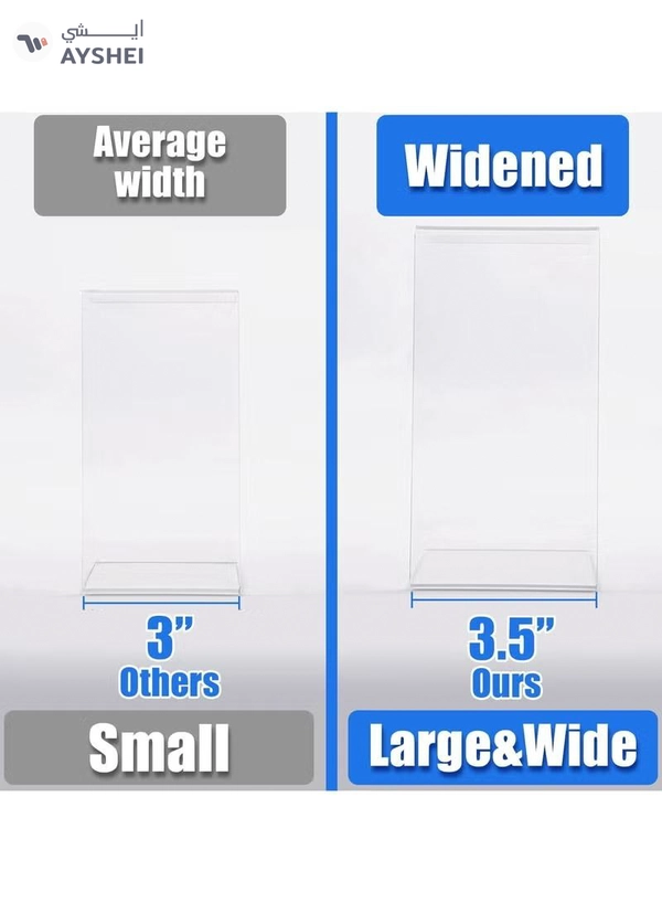 Eworld Set of 8 Clear Acrylic Risers for Display, Large Rectangular Tiered Stands,