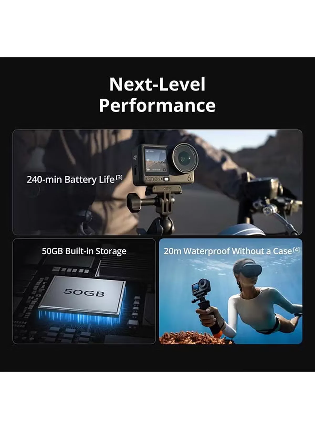 dji Osmo Action 6 Adventure Combo, Action Camera With 1/1.1″ Square Sensor, Variable Aperture of f/2.0–f/4.0, Extended Battery Life With 3 Batteries, Action Camera 4K for Long Outdoor Filming-7-7