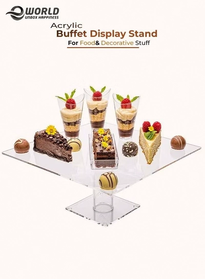 Eworld Acrylic Food Buffet Display Stand and Serving Tray-0