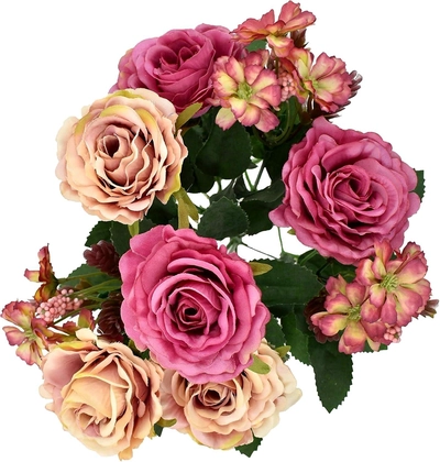 Yatai European Style 6/Heads Luxury Silk Rose Flowers Artificial Plants For Multiple Occasions-0