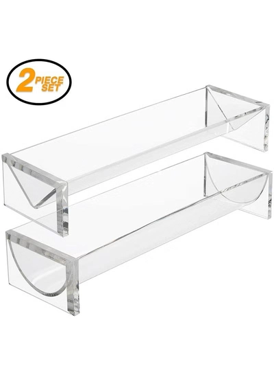 Eworld Sturdy Rectangular Acrylic Tray for serving Biscuits, Cracker Holder Stand, Pack of 2-3