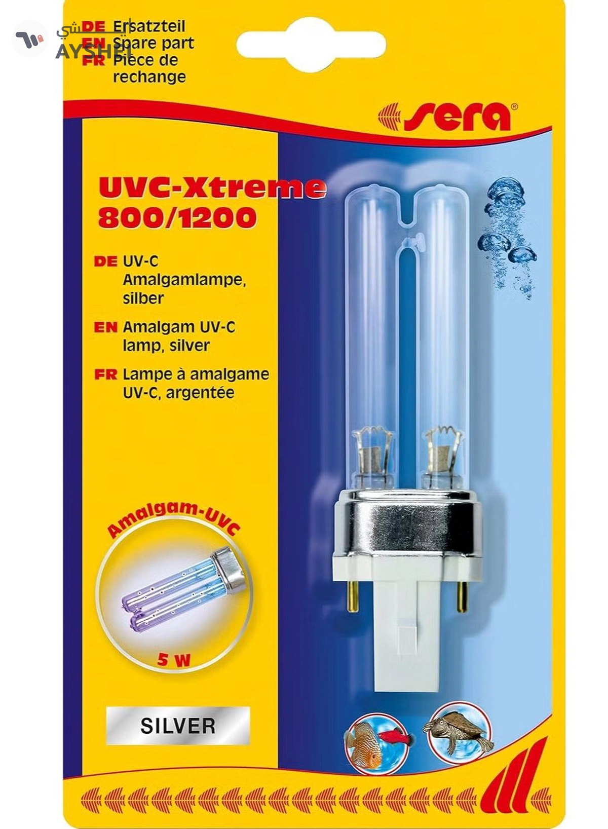 sera 32202 UV-C Amalgam Lamp 5 W for Sera UVC-Xtreme External Filter 800, 1200