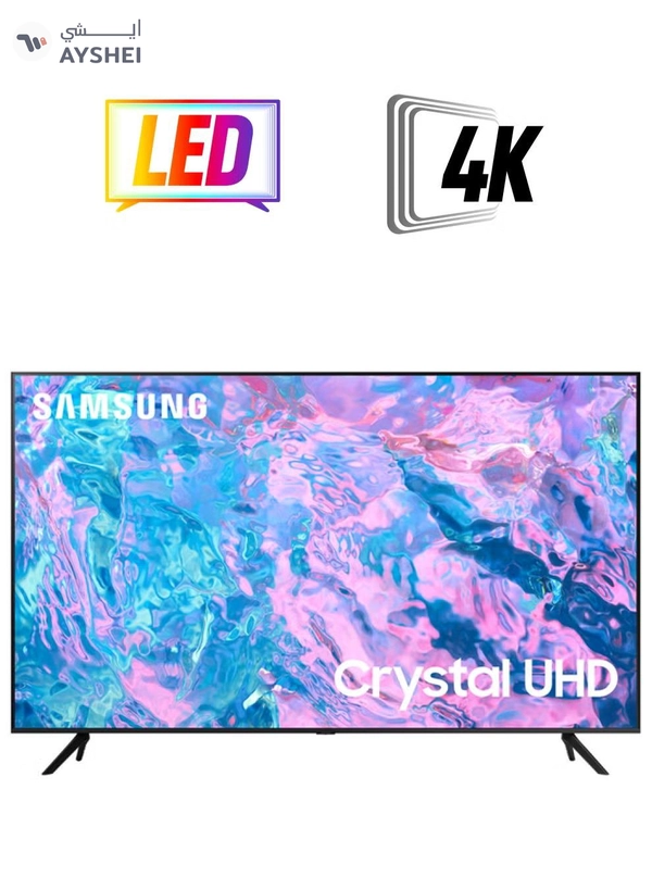 Samsung 50 Inch Crystal UHD 4K Smart TV 2023 PurColor, Smart Hub - International Version UA50CU7000 Black