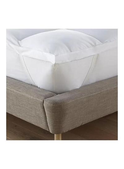 REGAL IN HOUSE Two Layers Microfiber Mattress Topper 7 cm With Rubber Frame Microfiber White 200x180cm-1