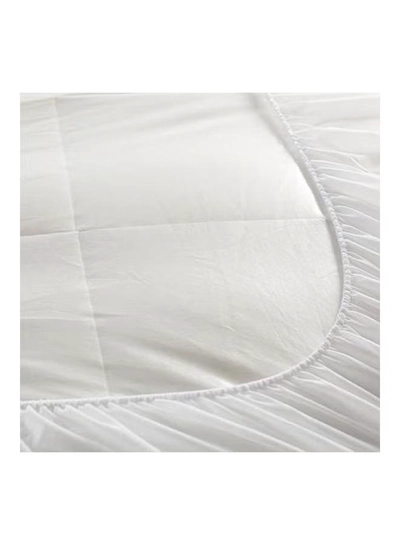 REGAL IN HOUSE Two Layers Microfiber Mattress Topper 7 cm With Rubber Frame Microfiber White 200x180cm-2