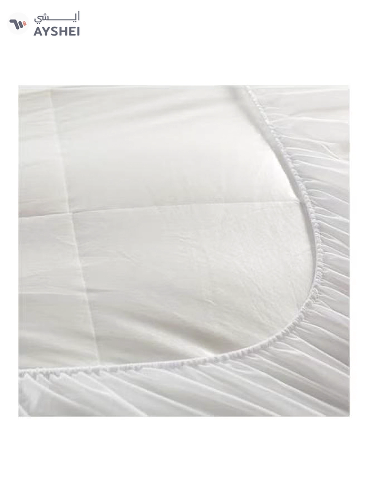 REGAL IN HOUSE Two Layers Microfiber Mattress Topper 7 cm With Rubber Frame Microfiber White 200x180cm-2-2